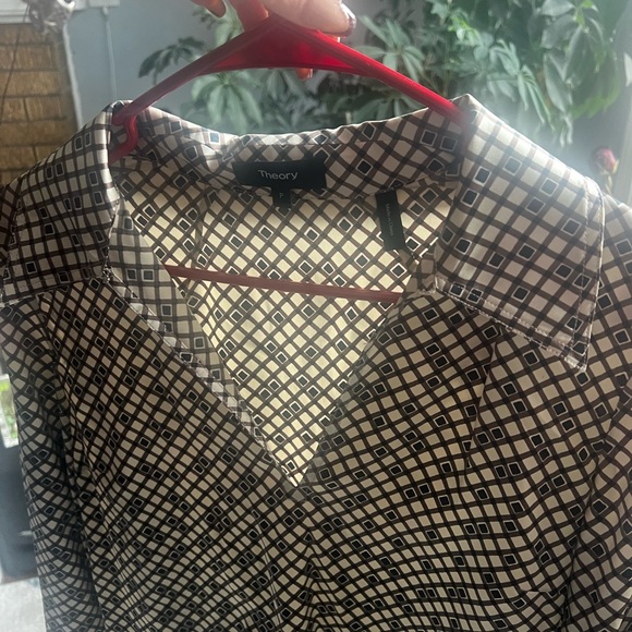 Theory blues Brown and light angle blouse - Picture 3 of 7